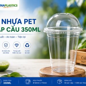 Ly Nhựa Pet Nắp Cầu 350ml/thùng 1000 ly